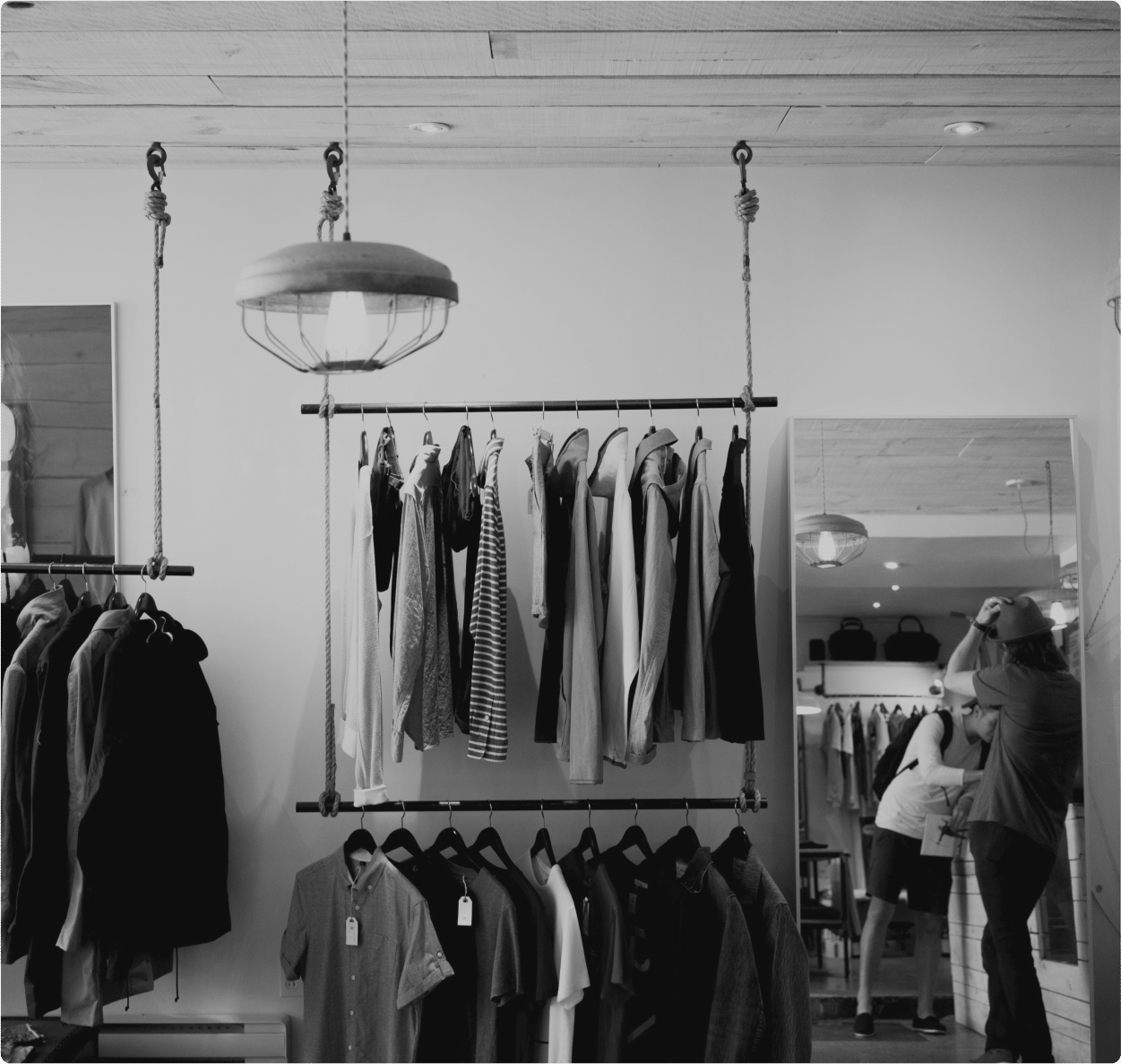 un magasin de vêtements