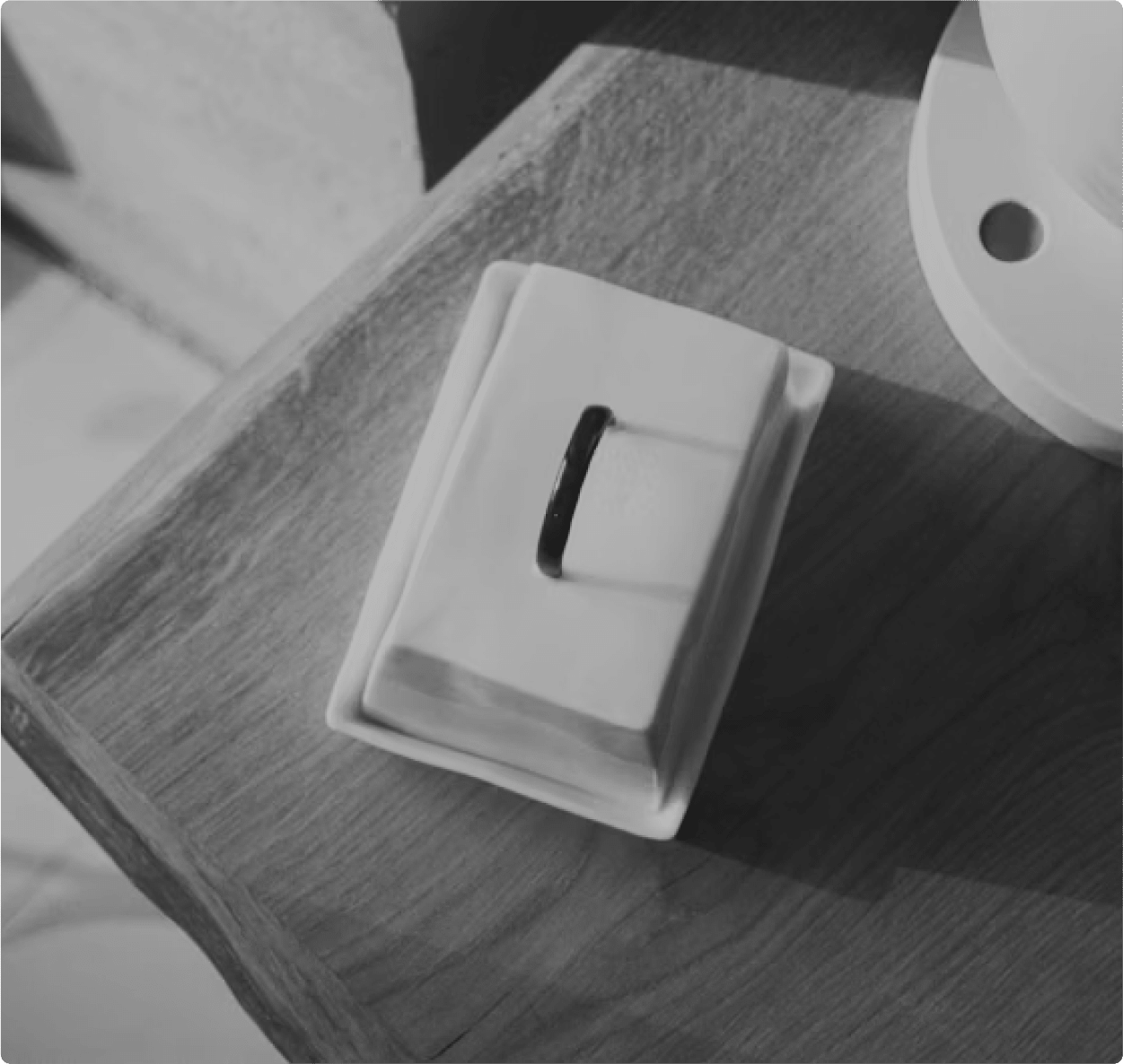 Matière grasse dans un beurrier