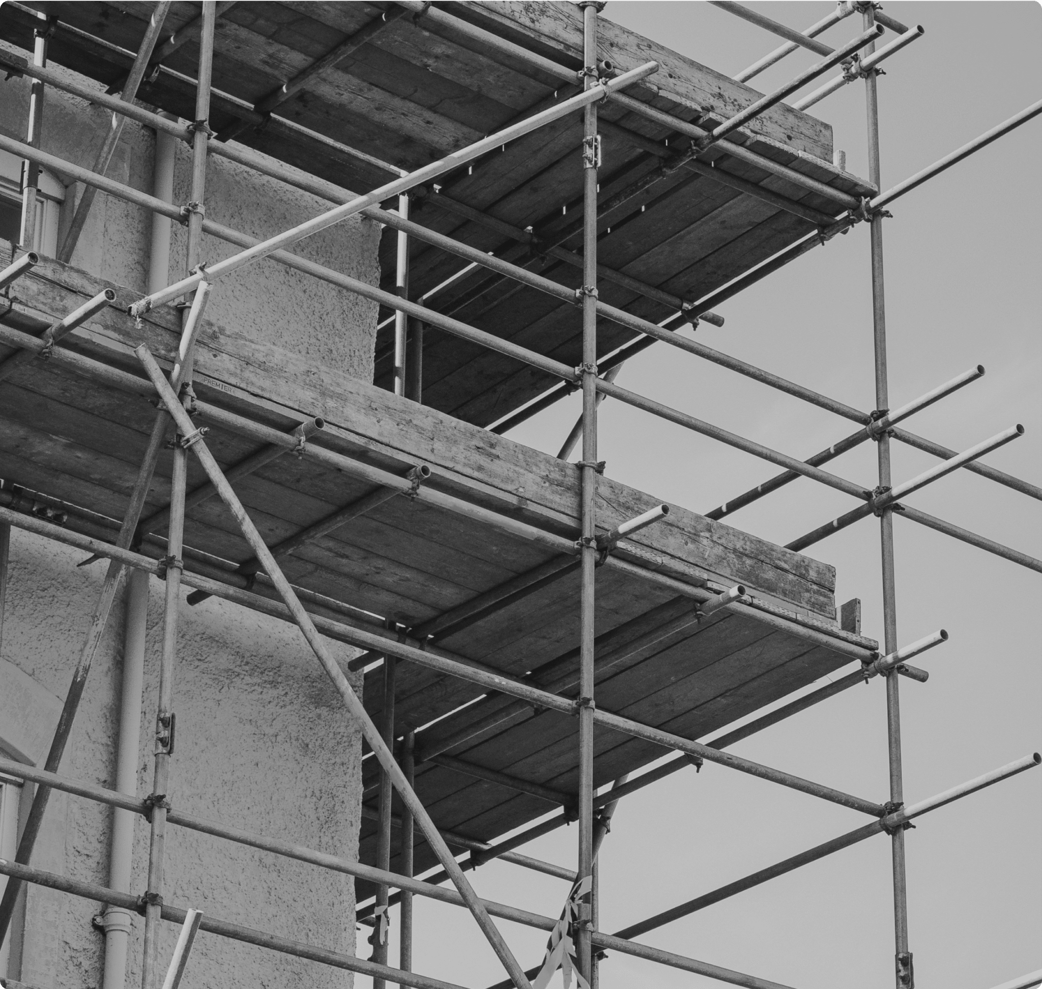 Zoom sur un échafaudage
